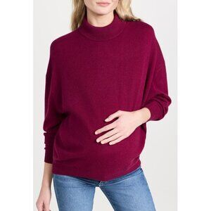 HATCH Maternity The Estella Sweater Mockneck in Rhubarb Maroon Size 0 or XS
